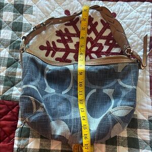 Vintage Coach Denim and Leather boho purse